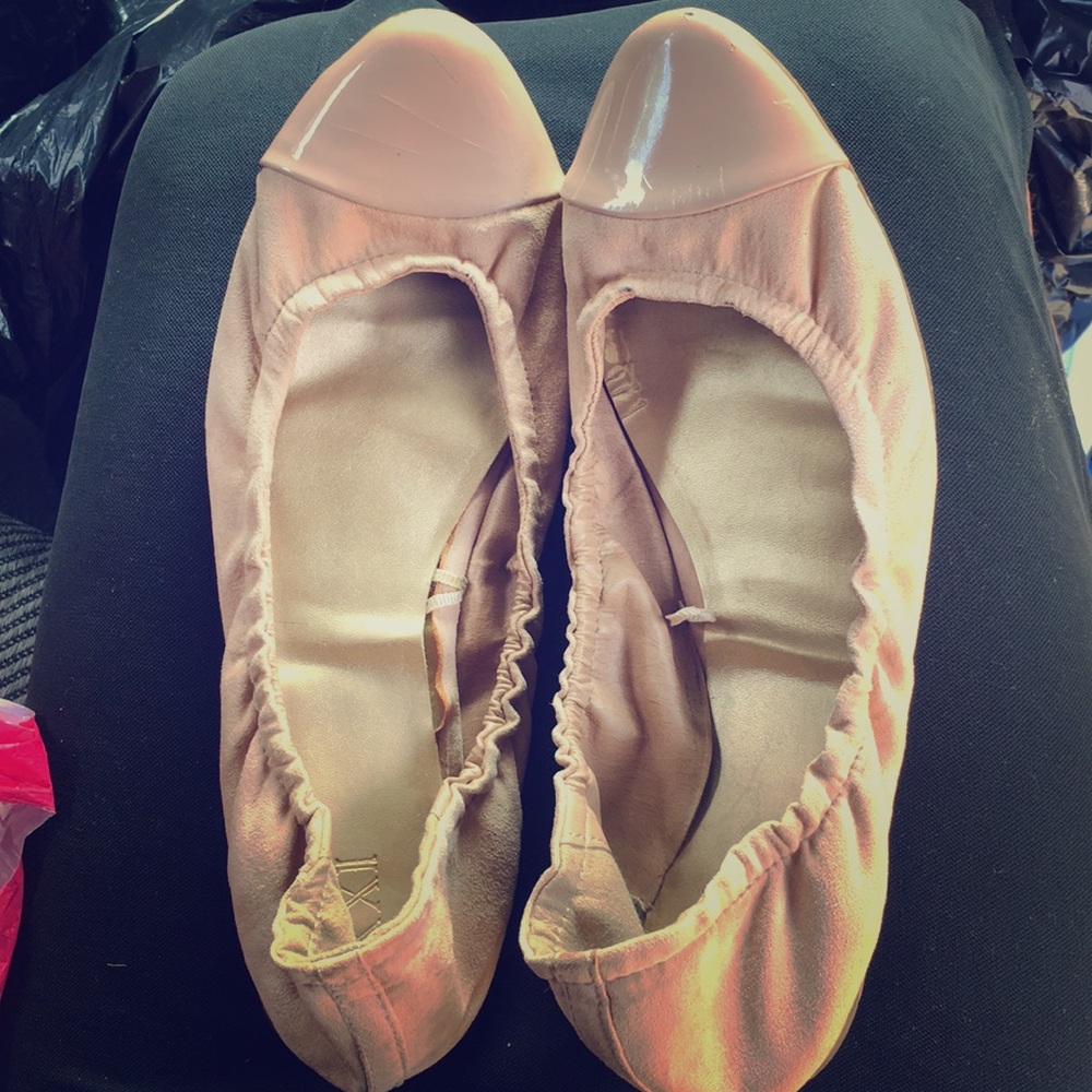 Peach Blush Suede Ballet Flats| pointed toe